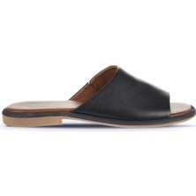 Bueno Shoes Siyah Deri Kadın Düz Terlik 01WA3602 01WA3602