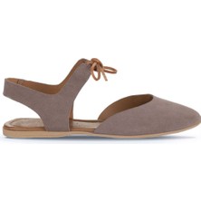 Bueno Shoes Gri Koyu Alf Süet Kadın Düz Sandalet 01WA5807 01WA5807