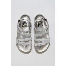 Bueno Shoes Beyaz Deri Kadın Düz Sandalet 01WU4703 01WU4703