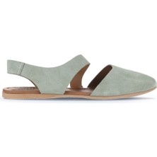 Bueno Shoes Yeşil Açık Alf Süet Kadın Düz Sandalet 01WA5806 01WA5806