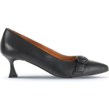 Bueno Shoes Siyah Deri Kadın Topuklu Ayakkabı 01WA1305 01WA1305
