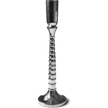 Chappal Metal Şamdan Gümüş Rengi 28 cm