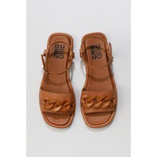 Bueno Shoes Taba Deri Kadın Düz Sandalet 01WU4112 01WU4112