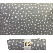 Nelson Tek Kişilik Lastikli Çarşaf Ranforce Vip Çarşaf 100X200 cm Gri Yıldız