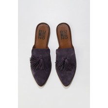 Bueno Shoes Mor Süet Kadın Düz Terlik 01WN0111 01WN0111