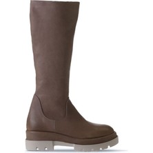 Bueno Shoes Vizon Deri Kadın Düz Çizme 01WV2906 01WV2906