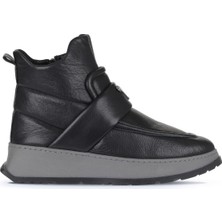 Bueno Shoes Siyah Deri Kadın Dolgu Topuklu Bot 01WA7403-502 01WA7403-502