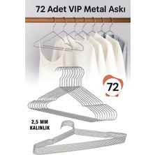 Nelson Metal Elbise Kıyafet Askısı,72 Adet, Giysi Askısı,pantolon Askısı Tel Askı Vıp