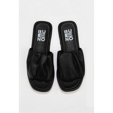 Bueno Shoes Siyah Deri Kadın Düz Terlik 01WU4125 01WU4125