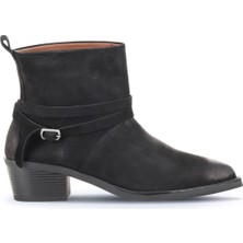 Bueno Shoes Siyah Nubuk Kadın Topuklu Bot 01WD4006 01WD4006
