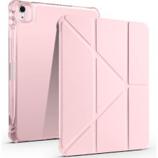 Zore iPad Air 11 2025 M3 Kılıf Frms Tri Folding Kalem Bölmeli Standlı Kılıf - Rose Gold