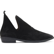 Bueno Shoes Siyah Nubuk Kadın Düz Bot 01WD3605 01WD3605