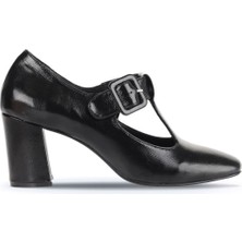 Bueno Shoes Siyah Rugan Deri Kadın Topuklu Ayakkabı 01WD1000 01WD1000