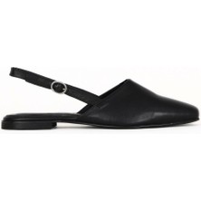 Bueno Shoes Siyah Deri Kadın Topuklu Sandalet 01WE1100 01WE1100
