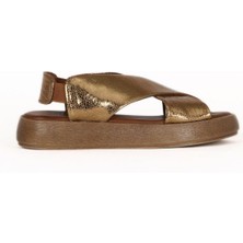 Bueno Shoes Bronz Deri Kadın Düz Sandalet 01WE1902 01WE1902
