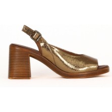 Bueno Shoes Bronz Deri Kadın Topuklu Sandalet 01WE3700 01WE3700