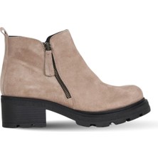 Bueno Shoes Gri Süet Kadın Dolgu Topuklu Bot 01WD2302 01WD2302