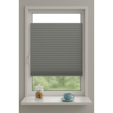 Mahra Shop Gri Katlanabilir Plise Perde, Cam Balkon Perdeleri, Ofis Perdeleri, Pvc Pencere Perdeleri