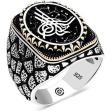 Gumush Gümüş Tuğra Oval Erkek Yüzük