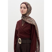 Fresh Scarfs Cerıse Desen Şal Bordo