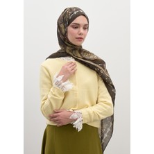 Fresh Scarfs Wıld And Pure Desen Şal Koyu Haki