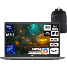Dell Latitude 5550 Ultra 7-165U 48-Gbddr5 1 Tbssd Intel Arc Graphics 15.6" Fhd Windows 11 Home + Hmf Sırt Çantası N015L555015UHMF34