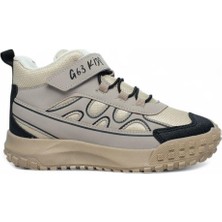 G.class G63 Kids Filet 2027 Cilt Bej Siyah Kaymaz Sıcak Astar Kışlık Bot