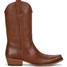 FootCourt Taba Nakışlı Erkek Kovboy Çizmesi