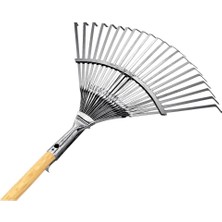 Gardener 10733 Ahşap Saplı Ayarlı Metal Çim Ve Yaprak Toplama Tırmığı