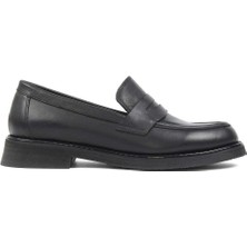 Celal Gültekin Kadın Siyah Deri Loafer