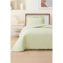 Çeyiz Diyarı Lisbon Elyaf Dolgulu Tek Kişilik 180X240 cm Yatak Örtüsü Krem