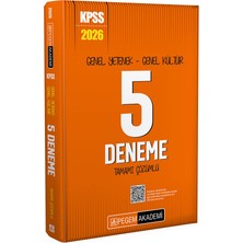 Pegem Akademi Yayıncılık 2026 KPSS Genel Yetenek Genel Kültür Tamamı Çözümlü 5 Deneme