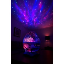 Ponna Dinozor Yumurtası Gece Masa Lambası Bluetooth Hoparlör LED Lamba Galaxy Projektör LED Işık