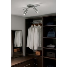 Legacy Spoti 2'li Gri Renk (Beyaz Işık) Modern Tasarım Cafe - Mutfak - Banyo Spot Ledli Sıralı Avize