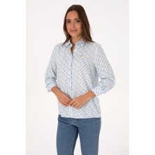 U.S. Polo Assn. Kadın Açık Mavi Uzun Kollu Gömlek 50316370-VR003
