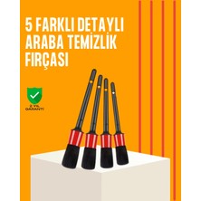 Mabelme Store Araba Temizliği Için 5 Parça Fırça Takımı