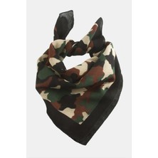 Zero Ds-Derin Asker Desenli Bandana 50X50-YEŞIL