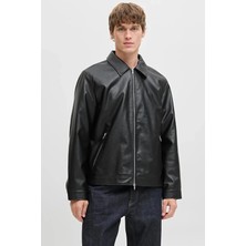 Jack & Jones Jack&jones 12278839 Erkek Deri Mont - Siyah