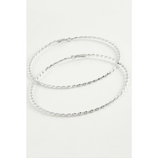 Zero Drnds Burgulu Metal Halka Küpe 8-9-10 Cm-8 Cm