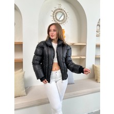 Femina Trendy Puffer Kısa Mont Siyah ST25534