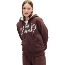 Gap Relaxed Gap Logo Sherpa Astarlı Fermuarlı Sweatshirt - 804073