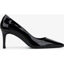 Valmenti Kadın Hakiki Deri Siyah Rugan Topuklu Ayakkabı 492 55668 Bn Ayk SK25-26 Sıyah Rugan