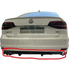 Türkset Volkswagen Jetta Makyajlı Kasa 2014 - Sonrası R Difüzör (Plastik) (( Parlak Siyah ))