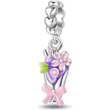 Fubena Mini Buket Sallantılı Gümüş Charm