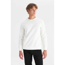 Wrangler W2520534100 Beyaz Erkek Baskılı Regular Fit Bisiklet Yaka Sweatshirt