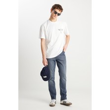 Wrangler FRNK00011032 Açık Gri Frank Relaxed Fit Geniş Kesim %100 Pamuk Jean Denim Pantolon