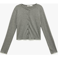 Koton Uzun Kollu Bisiklet Yaka Triko Pijama Üstü