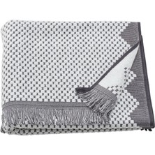 IKEA Fjallstarr Banyo Havlusu Beyaz-Gri 70 x 140 Cm