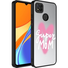 Zore Xiaomi Redmi 10A Kılıf Aynalı Desenli Kamera Korumalı Parlak Senk Mirror Kapak-Süper Anne