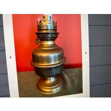 TT Antika Fransız Pirinç Gaz Lambası 43 cm Boyunda